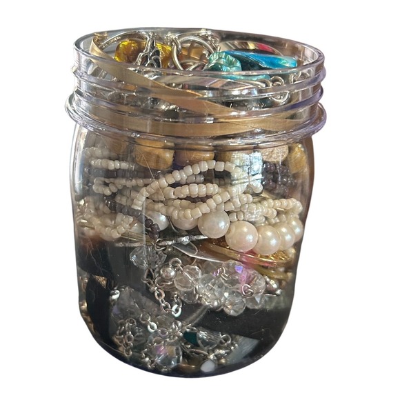 Wearable Mixed Jewelry Jar 10 oz – Pearls, Statement Pieces – Light Wear - Picture 2 of 8